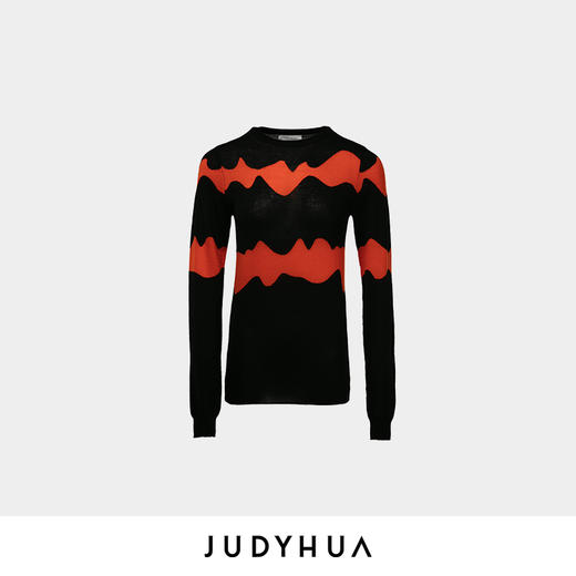 JUDYHUA 波纹嵌花针织上衣 商品图3