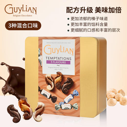 比利时吉利莲榛子夹心巧克力尊享装500g/040394 丰富馅料口感层次丰富3种口味混合 商品图1