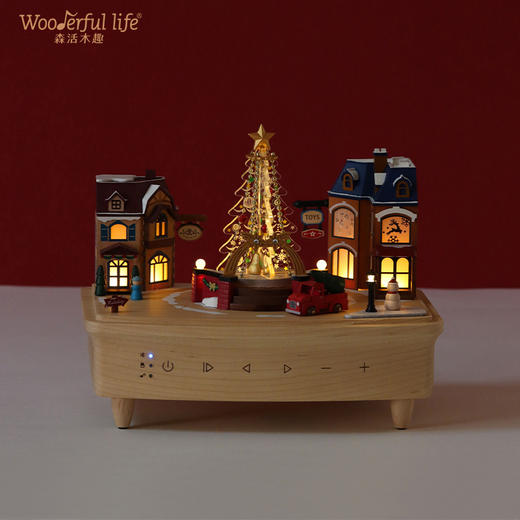 wooderfullife  音乐盒 圣诞街景 商品图2