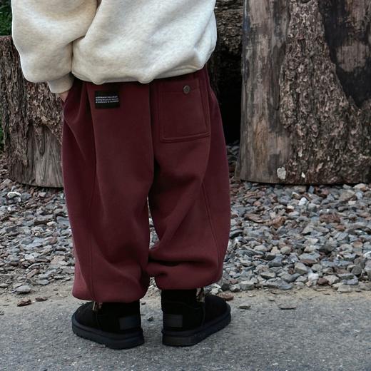 【潮流焕新！韩版设计】冬季新款男童百搭纯色字母，加绒加厚休闲长裤宝宝裤潮，舒适柔软 时尚百搭，暖意十足 休闲风格，舒适贴合，给予孩子全方位呵护与温暖 商品图2