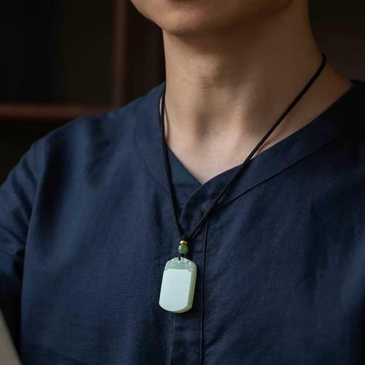 和田玉青白玉 “平安扣”“无事牌”吊坠合集 商品图4