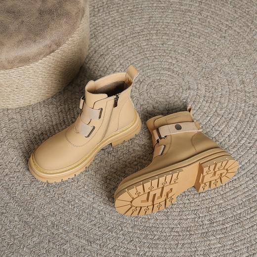 ZHR加绒马丁靴女英伦风厚底短靴女2023新款马丁靴秋冬款百搭女靴 商品图7