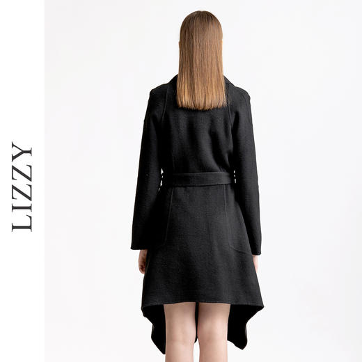 【双面呢】LIZZY2023冬款毛呢大衣轻奢女装外套配腰带6658 商品图3