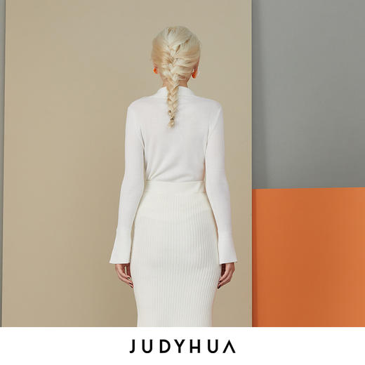 JUDYHUA 极简Polo针织上衣 商品图2
