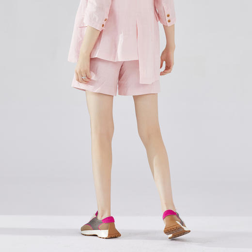 谜底短裤女2023秋季新款时尚气质纯色A型百搭西裤直筒裤233MK0003 商品图2