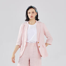 谜底薄款西装外套女2023秋季新款时尚气质纯色西服长袖233MW0008