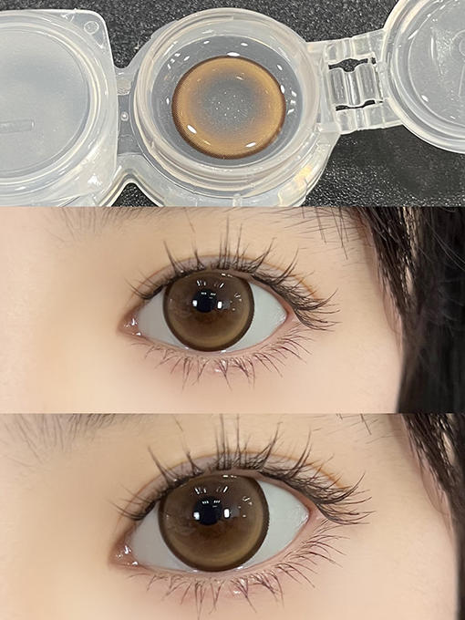 Sasababy 奶栗泡泡 月抛 两片 14.5mm 参考着色13.9mm 基弧8.6 含水42% 新锐国货 商品图4