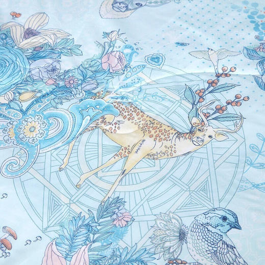 富安娜  印花蚕丝被\花影鹿鸣 1.5m/203*229cm(400g) 商品图2