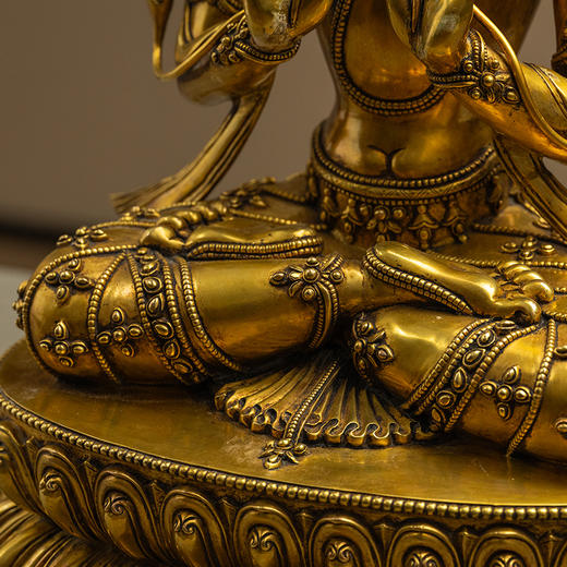 清 铜鎏金度母像 商品图3