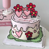 二次元爱心花花蛋糕S178 商品缩略图0