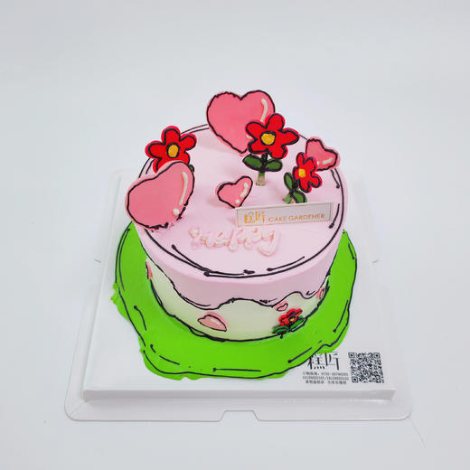小花花二次元蛋糕（奶油戚风蛋糕） 商品图0