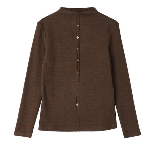 舒适内搭，秋冬温暖绵软双面德绒通勤t恤女半高领加厚打底衫女上衣KQL-645T8525 商品图4