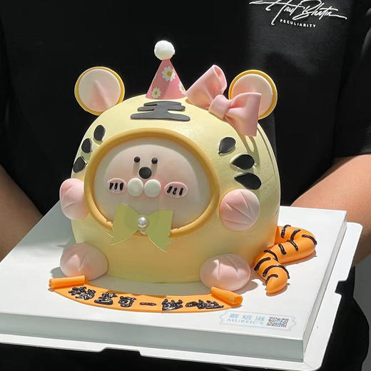 立体老虎半翻糖蛋糕S152（数字修改请备注） 商品图0