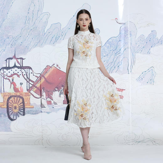 【伯妮斯茵】172B162--半裙--云浮景山--《洛神赋》 商品图1