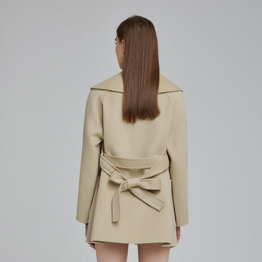 NH943斯尔丽23冬上新高级感小个子可爱翻领减龄时尚双面呢大衣 商品图1