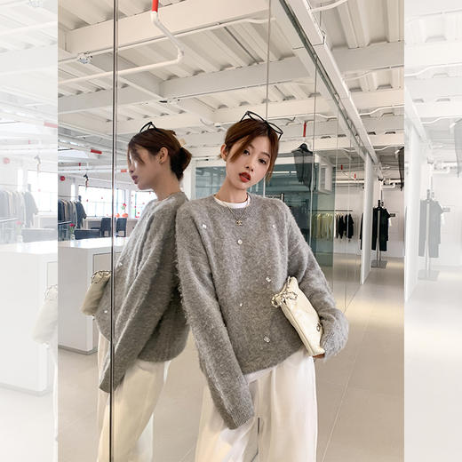 【179元任选2件】最后一波现货！【时髦感up】2色钻石点缀毛衣 商品图2