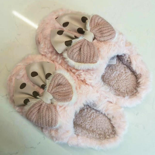 【特价29元】中童蝴蝶结棉拖鞋【WG23503】 商品图1