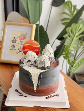 【生日蛋糕】微景观日落款