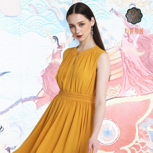 9C 十样锦色、赤金色连衣裙--秣驷芝田--《LSF》2S5943 商品图2