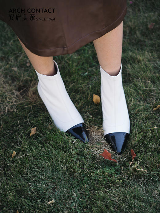 ARCHCONTACT安启美奈时尚气质尖头百搭弹力瘦瘦靴52871-1 商品图2