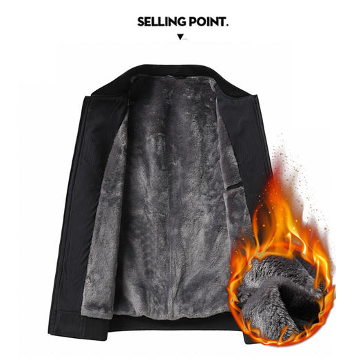 【新款DB】大依优型大码加绒外套夹克加肥加大肥佬休闲上衣男士胖子商务 商品图3