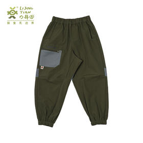 力丼田儿童户外攀山系列 档部三角拼接可劈叉长裤 防泼水耐磨不易皱可劈叉 L2211X049CAGN