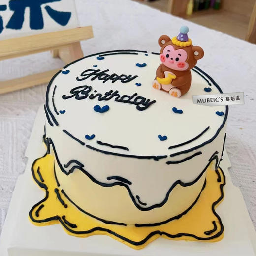 二次元小猴子蛋糕S163 商品图0