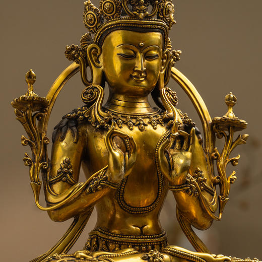 清 铜鎏金度母像 商品图2