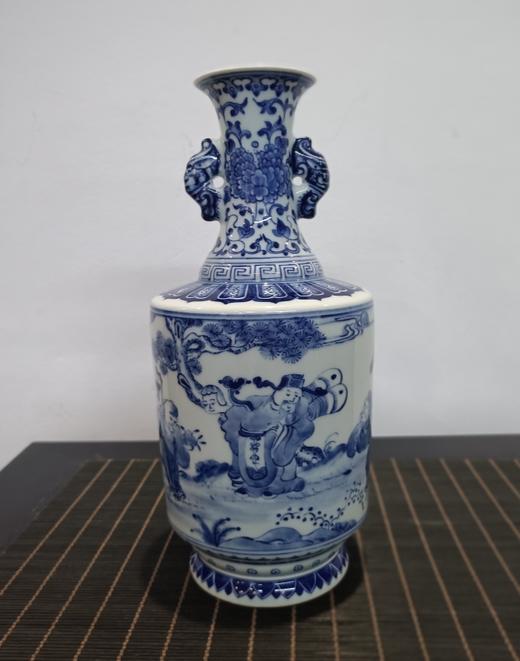 青花福禄寿喜双耳尊 商品图0