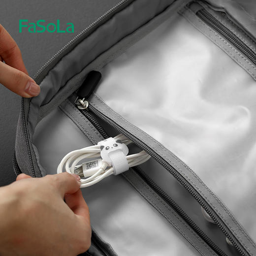 FaSoLa据线收纳扣充电线固定理线器束线带绑线整理电脑集绕线器魔术贴 商品图5
