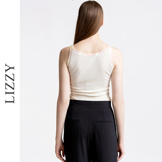 LIZZY 女士吊带打底衫修身内搭钉珠背心3781 商品图3
