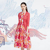 【伯妮斯茵】172S012--玫红色连衣裙--云浮景山--《LSF》 商品缩略图0