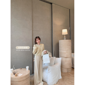 浅茶奶绿调XS码 金蘑菇菇 自制线 Moonlight圆舞曲 / 自制香香组轻盈奶甜短款毛衣