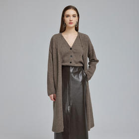 NG670斯尔丽23新款慵懒宽松简约外套内配开衫式马甲美拉德风针织衫