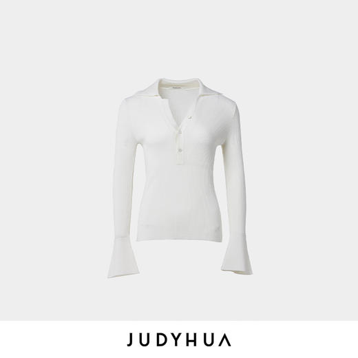 JUDYHUA 极简Polo针织上衣 商品图3