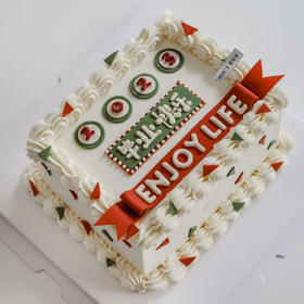 长方形毕业主题蛋糕S198