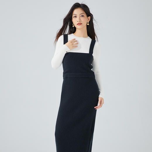 东黎 • 小山羊绒女士秋冬休闲背带气质显瘦连衣裙 3415 商品图2