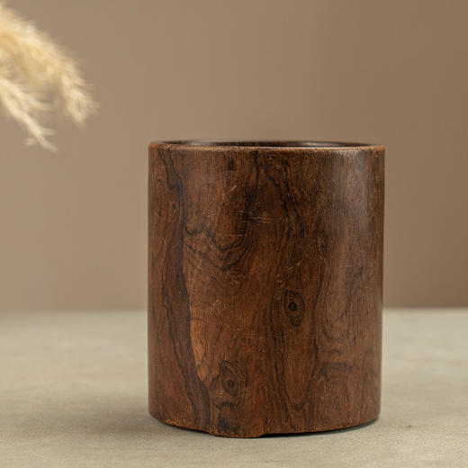 明 黄花梨三足笔筒 商品图4