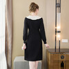 奢姿2025大码女装法式复古名媛针织连衣裙女秋冬内搭娃娃领毛衣裙9734891134 商品缩略图3