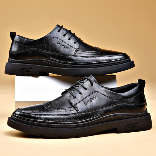 星期六男士英伦风布洛克真皮皮鞋SS23122090 商品图2