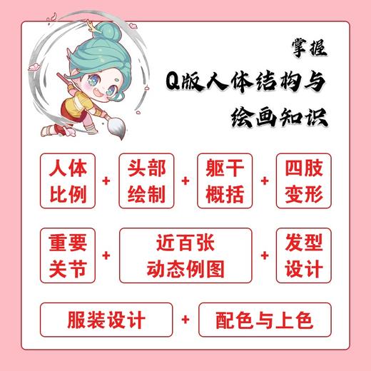 元气满满 Q版人物绘制技法教程 Q版漫画教程书入门procreate漫画人物绘画动漫绘画教程书儿童插画临摹图集 商品图3