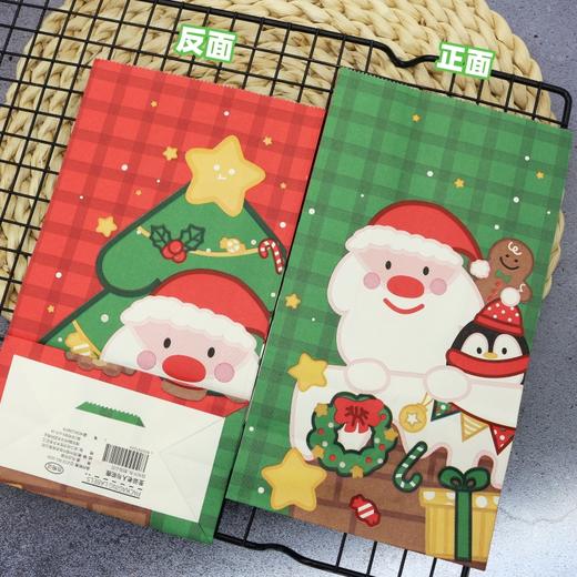  圣诞节纸袋 平口  圣诞老人企鹅姜饼人小鹿包装袋 糖果饼干糯米船袋 商品图2