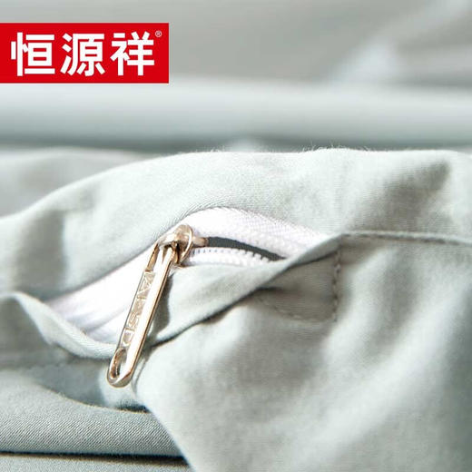 恒源祥礼业TBK3019绣花长绒棉四件套(星兰) 1.5m（被套：200*230cm） 商品图4