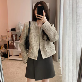 金蘑菇菇【法式香街】黑标线！高级定制羊毛香香外套