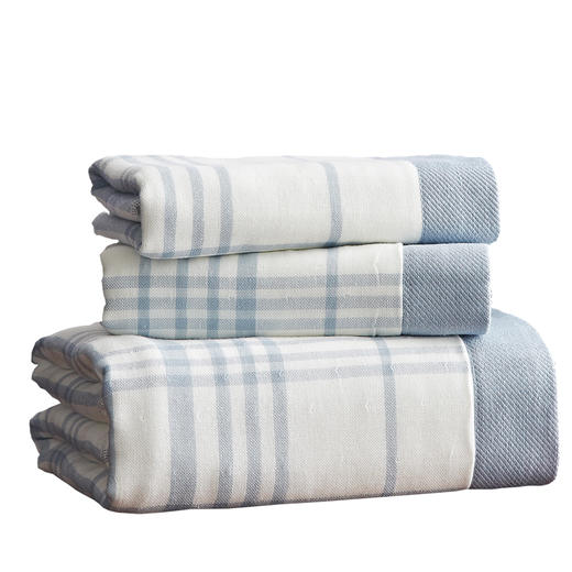 恒源祥礼业水墨浴巾三件套（浴巾*1，毛巾*2） 水墨浴巾三件套-两条装 70*140 商品图1