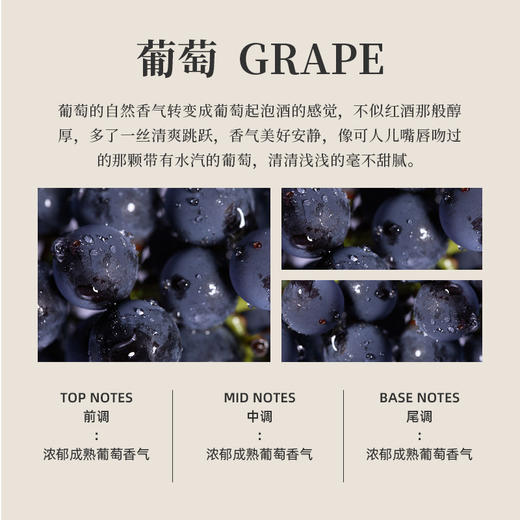 好莱舒汽车香水 无酒精安全除臭车载香水室内香氛车用葡萄香味100ml 商品图4