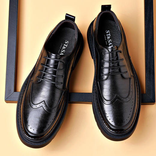 星期六男士英伦风布洛克真皮皮鞋SS23122090 商品图4