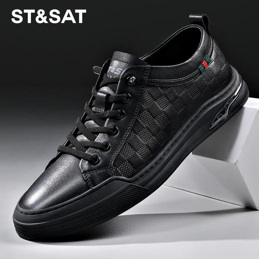 星期六男士舒适柔软格纹休闲鞋SS23122074 商品图0