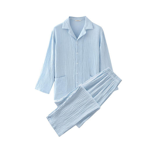 【三层纱家居服】全棉加厚三层纱家居服秋冬保暖情侣多层纱厚款居家服 商品图2