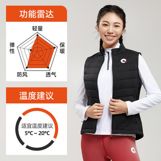 果凡男女款轻薄防风跑步运动棉马甲GVB21186/GVB22187 商品图3